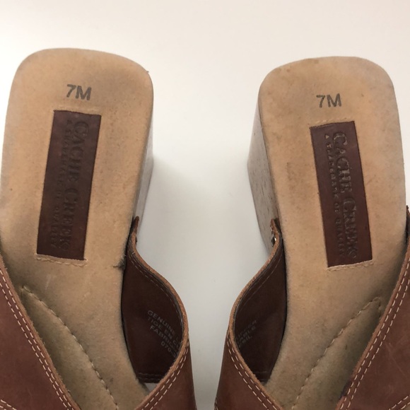 Cache Creek Leather clogs Sandals Size 7M - Picture 7 of 12